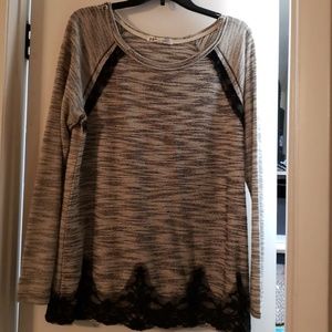 JOLT Lace Trim Sweater